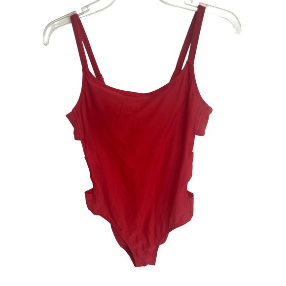 Shade & Short Red Swimsuit with side cut outs Size S - Picture 1 of 3